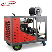 Nettoyeur haute pression diesel 45HP 150 bars 2200 psi pour aéroports, infrastructures ferroviaires, centres commerciaux, systèmes de drainage des eaux usées et dragage