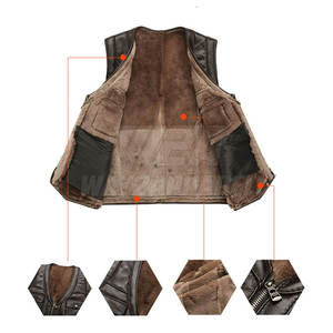 Chaleco de moto de cuero para hombre de alta calidad Tasa de venta completa Buen material Chaleco de moto - Product Image 3