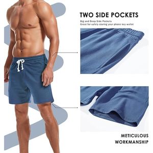 Respirant doux coton hommes décontracté coton Shorts haute qualité couleur unie affaires Social taille élastique plage court - Product Image 3