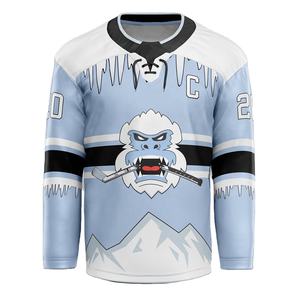 Conjuntos de uniformes de Jersey de hockey sobre hielo personalizables 100% poliéster antibacteriano y de secado rápido transpirable para hombres adultos al por mayor - Product Image 2