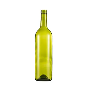 待售750毫升绿色玻璃瓶香槟葡萄酒玻璃瓶瓶塞散装派对喜好结婚礼物与软木塞