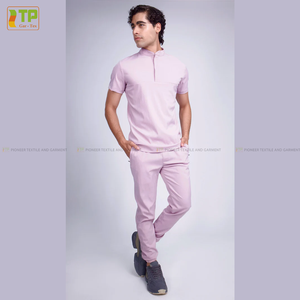 ชุดสครับโรงพยาบาลของผู้ชายแบบปรับแต่งได้ชุดแฟชั่นโพลีไผ่สแปนเด็กซ์ทำจากเวียดนาม - Product Image 3