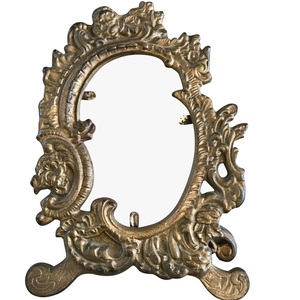 Bathroom Or Bedroom Usage Wall Decorative <b>Hanging</b> <b>Mirror</b> Brass Exclusive Design Rounded Shape Wall <b>Mirror</b> Frame - Product Image 2