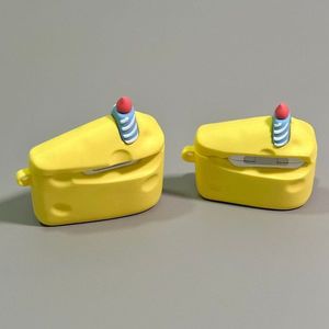 Cartoon <strong>Cute</strong> Cheese Wireless <strong>Earphone</strong> Silicon Cover Soft Silicone Case for Airpods 1 2 3 4 for Airpods 2 - Product Image 3
