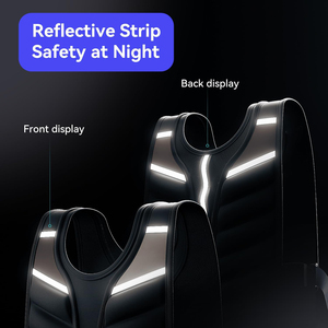<span class=keywords><strong>Chaleco</strong></span> ponderado de <span class=keywords><strong>calistenia</strong></span> para correr <span class=keywords><strong>con</strong></span> rayas reflectantes Chaqueta ligera y reflectante para ejercicio al aire libre - Product Image 3