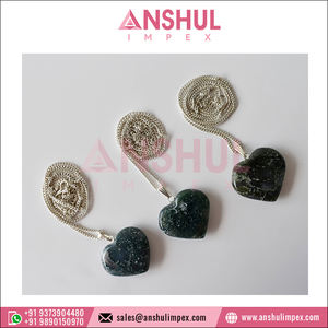 Bonne qualité Meilleure vente Belle et intemporelle pièce de bijoux Agate mousse pendentifs en forme de coeur avec chaîne au prix le plus bas - Product Image 6