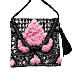 Sac messager en toile pour femme, design bohème indien, fait à la main, élégant, pochette à bandoulière pour les soirées, les courses, les fêtes, vente en gros - Product Image 6