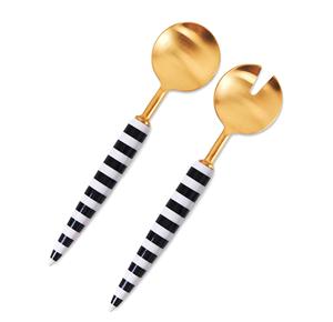 Servidores de ensalada simples de resina SERVIDOR DE ENSALADA DE MADERA JUEGO DE 2 HECHO A MANO ÚNICO KETCHENWAR - Product Image 4