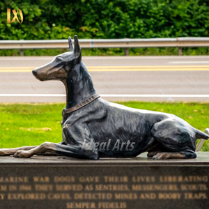 Statue de berger allemand en <span class=keywords><strong>bronze</strong></span> grandeur nature <span class=keywords><strong>Sculpture</strong></span> de chien en plein air - Product Image 3