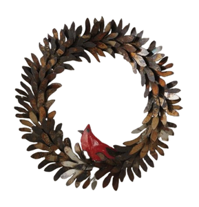 Guirnalda de puerta ecológica de Navidad con marco de corona de oro rosa redondo de Metal arreglo floral para decoración colgante de pared - Product Image 5