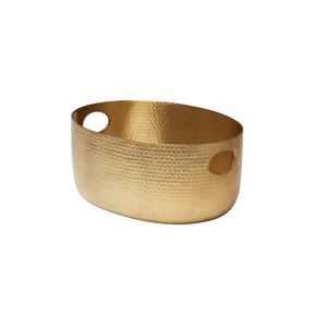 Refroidisseur à vin en métal martelé, seau à glace en métal de haute qualité avec finition dorée, avec poignée, barware, refroidisseur à bière - Product Image 1