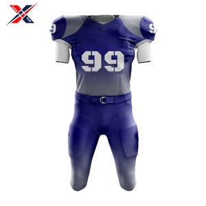 Professionnel unisexe adultes maillot de Football américain 100% Polyester tissu respirant à manches courtes imprimé équipe porter uniforme - Product Image 2
