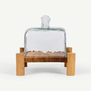 Vente en gros de plateau carré en bois plateau de service de table au fini naturel à prix effectif pour usage domestique et service de vaisselle - Product Image 1