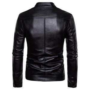 Chaqueta de Cuero para Hombre, Chaqueta de Cuero Negra, Chaqueta de Cuero de Moda de Alta Calidad para Hombre 2026 - Product Image 4