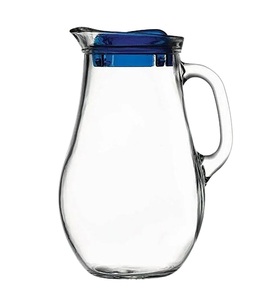 Modern Glass Water Pitcher Serving Jug with Handle Decorative Flower Jug Luxury Gold Metal Jug Designer Tabletop Pitcher - Product Image 1