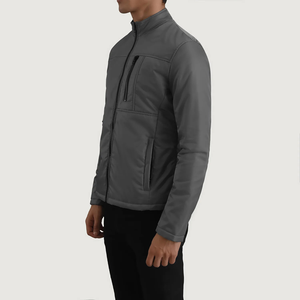 Veste matelassée pour homme de qualité supérieure, taille plus, tissu respirant, vente en gros, veste d'hiver unie pour homme - Product Image 3