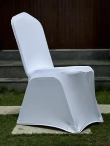Funda de silla blanca Spandex para eventos y bodas para uso en hoteles - Product Image 1