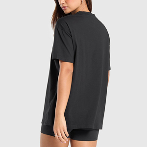 2025 recién llegado personalizado desgastado Embriorderd Logo camiseta de gran tamaño para mujeres hombro caído transpirable camiseta de peso pesado - Product Image 2