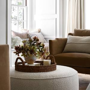 ถาดหญ้าทะเลทรงกลมพร้อมที่จับถาดเสิร์ฟถาดผลไม้ถาดทอมือสำหรับบ้านและโรงแรม - Product Image 5