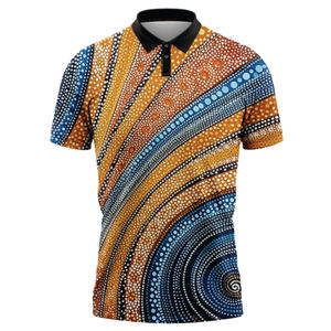 เสื้อผู้ชายคุณภาพสูง 220 กรัม ผ้าโพลีเอสเตอร์/คอตตอน ซิป ¼  แบบซับลิเมชั่น ปักโลโก้ตามสั่ง สีพื้น ระบายอากาศได้ดี - Product Image 3