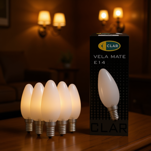 Ampoule LED de style bougie transparente E14 25W - Product Image 3