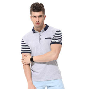 Polos décontractés col en O à manches courtes coupe ajustée pour hommes Design solide Vêtements grande taille-Logo personnalisable BD - Product Image 1