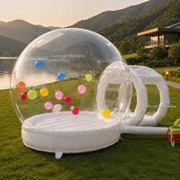 Château gonflable en PVC avec dôme transparent et sol souple pour les fêtes et événements en plein air pour enfants