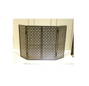 Vente en gros d'écran de cheminée clôture pare-étincelles cadre en métal écran de défilement entrelacé à 5 panneaux pour la décoration de jardin à la maison - Product Image 3