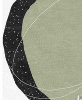 Tapis à poils longs, écologique, ignifuge, adapté aux animaux domestiques, antidérapant, tufté à la main, en coton, motif abstrait moderne, épaisseur personnalisée