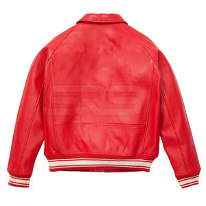 Chaqueta Bomber de cuero de alta calidad personalizada para hombre, venta al por mayor, chaqueta Bomber de cuero de invierno 2025, chaqueta Bomber de cuero para hombre - Product Image 2