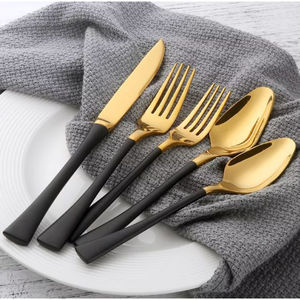 ชุดสลัดเครื่องเงินชุดรับประทานอาหารสแตนเลสเครื่องใช้บนโต๊ะอาหารโต๊ะอาหารเป็นมิตรต่อสิ่งแวดล้อมใช้ในงานแต่งงานงานเลี้ยงร้านอาหาร - Product Image 2