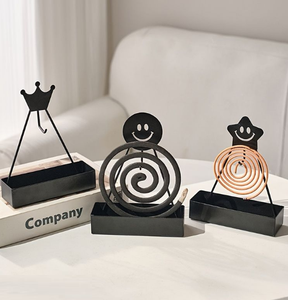 Brûleur d'encens fini or pour usage domestique Brûleur ignifuge Support de bobine de moustique en métal au prix le plus bas - Product Image 6