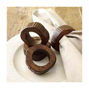 Anillo de madera Natural para decoración de boda, servilletero con forma redonda de rama de árbol para Hotel, bajo precio - Product Image 2