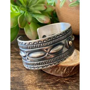Alex Sanchez 14K Gold Dot Sterling Silver Fashion Cuff Bracelet - Product Image 3
