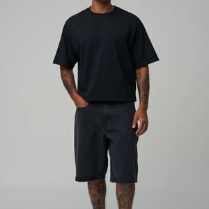 Custom Made Premium Quality <b>Men's</b> Boxy Fit T-Shirt 100% Cotton OEM Service Low MOQ <b>Men</b> Boxy Fit T Shirt - Product Image 3