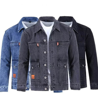 Chaqueta Vaquera Clásica Personalizada de Alta Calidad para Hombre 2025, Talla Grande, Unisex, Tejida, con un Solo Botón, Exterior de Poliéster, Forro de Algodón, de Secado Rápido