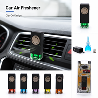 Diffuseur de parfum moderne pour voiture à clipser sur grille d'aération, désodorisant en PVC et verre à évaporation naturelle, fournitures de décoration parfumée en gros