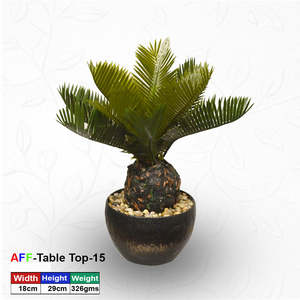 ต้นปาล์มซาโก้ประดิษฐ์แบบเขตร้อนในกระถางตั้งโต๊ะ - Product Image 1
