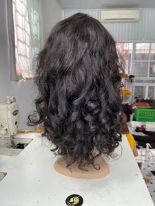 Cabello humano virgen liso con encaje Frontal para mujeres negras, cabello humano rizado de 13x4 pulgadas, venta al por mayor - Product Image 4