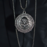 Collier Étanche avec Pendentif Crâne pour Hommes, Style Punk, en Acier Inoxydable Plaqué Or Noir, Bijou Gothique Viking Motard