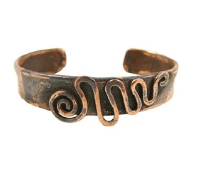 2027 China jewelry Indian Handmade gujarati <b>copper</b> Indian Summer Jewelry for women Handmade large cuff 28mm wide - Product Image 1