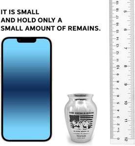 Urnes de chasse au cerf personnalisées en acier inoxydable urne décorative gravée de taille personnalisée pour adultes cendres humaines argent - Product Image 6