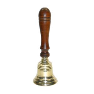 Campana de mano de latón macizo con mango de madera, servicio de restaurante al por mayor, artículo decorativo para el hogar de alta calidad, nuevo diseño - Product Image 2