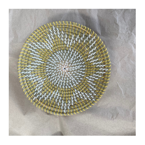 Cesta de plato de algas marinas ecológica, decoración de pared hecha a mano, plato de algas marinas rústicas de Vietnam para colgar en la pared con mimbre de Bambú - Product Image 3