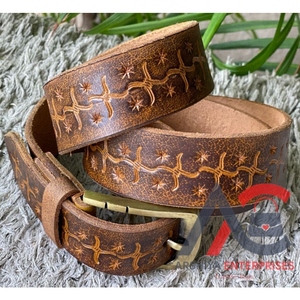 Cinturón con hebilla duradero y elegante de cuero genuino a la moda, cinturón perfecto de alta calidad, cinturones de cuero Unisex - Product Image 1