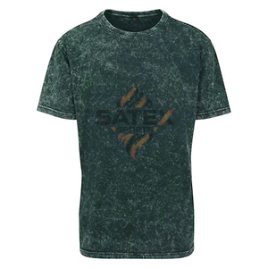 Chemises à manches courtes pour hommes, style streetwear, nouvelle conception, vente en gros, lavage à l'acide, col rond, 100% coton, écologique - Product Image 6