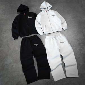 ชุดวอร์มผ้าฝ้ายมีฮู้ดสำหรับผู้ชายชุดวอร์มผ้าฝ้าย100% ซีดซีดแบบวินเทจ - Product Image 1