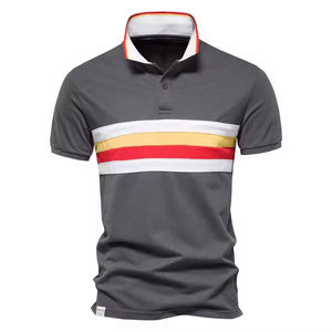 Polo para hombre Premium algodón manga corta Slim Fit cómodo moda Casual negocios verano Golf desgaste - Product Image 5