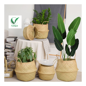 Cesta de algas marinas de primera calidad con forma de vientre de Vietnam, hecha a mano para organización sostenible en el hogar, soporte para maceta, precio de fábrica - Product Image 2