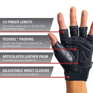 Guantes de fitness de neopreno de medio dedo para adultos para levantamiento de pesas culturismo entrenamiento deportivo guantes deportivos vendidos en fábrica - Product Image 3